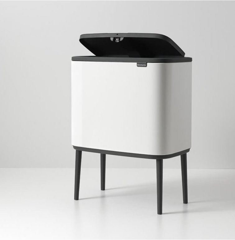 Sensorinė šiukšliadėžė BO 11 + 23 l, balta, Brabantia