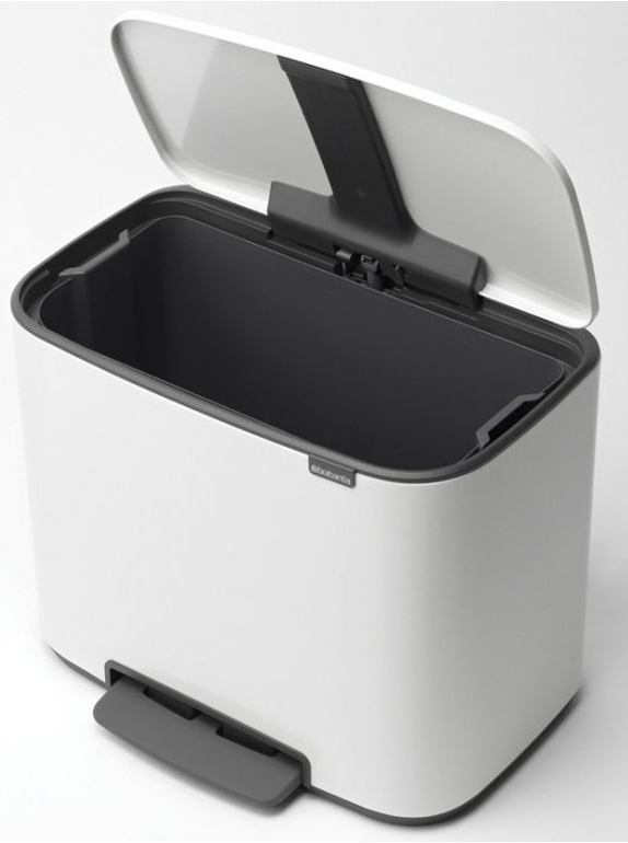 Šiukšliadėžė su pedalu BO 36 l, balta, Brabantia