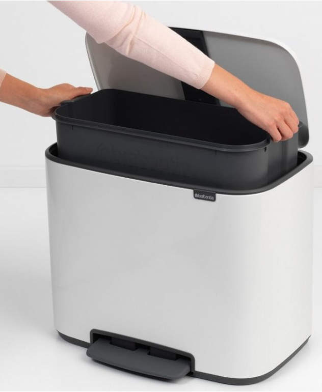 Šiukšliadėžė su pedalu BO 36 l, balta, Brabantia