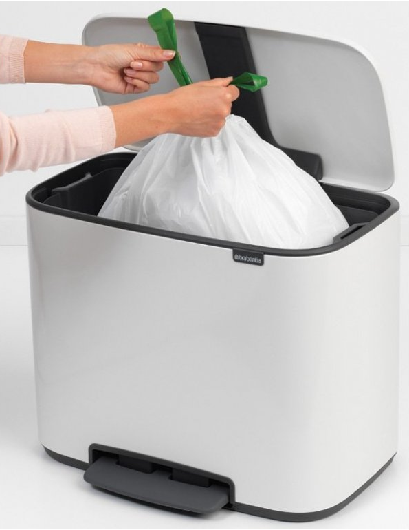 Šiukšliadėžė su pedalu BO 36 l, balta, Brabantia