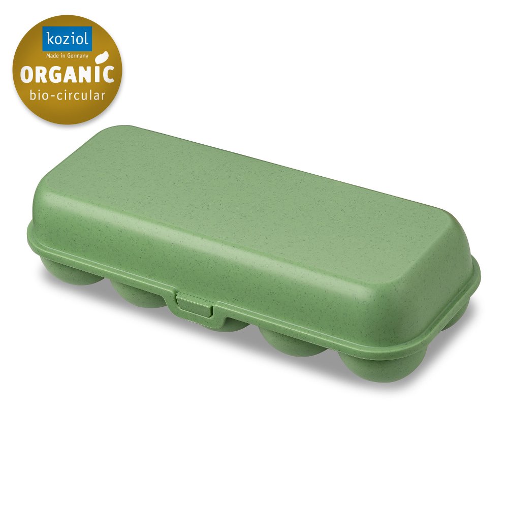 Kiaušinių laikymo konteineris EGGS TO GO 28 cm, 10 kiaušinių, lapų žalia, Koziol