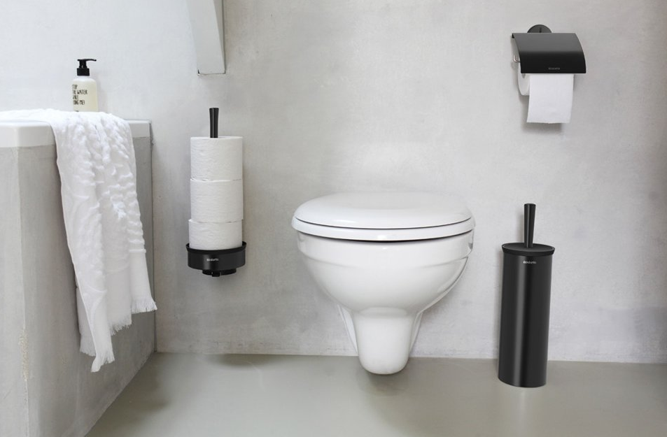 Tualetinio šepečio laikiklis, juodas, Brabantia
