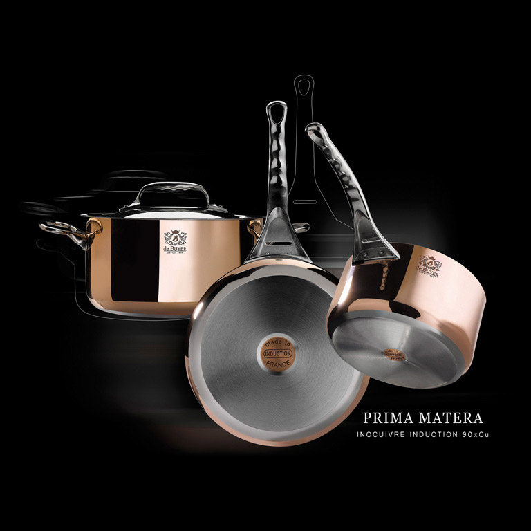 Gili keptuvė PRIMA MATERA 24 cm, indukcinei viryklei, varinė, de Buyer