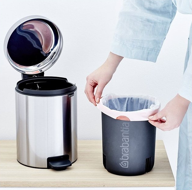 Šiukšliadėžė su pedalu NEWICON 5 l, atspari pirštų žymėms, matinis plienas, Brabantia