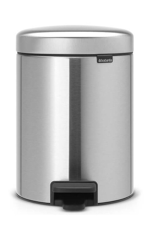 Šiukšliadėžė su pedalu NEWICON 5 l, atspari pirštų žymėms, matinis plienas, Brabantia