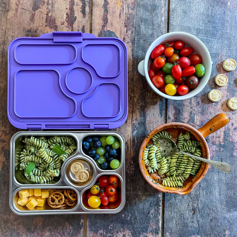 Priešpiečių dėžutė PRESTO 5, 925 ml, 5 skyriai, levandos, Yumbox