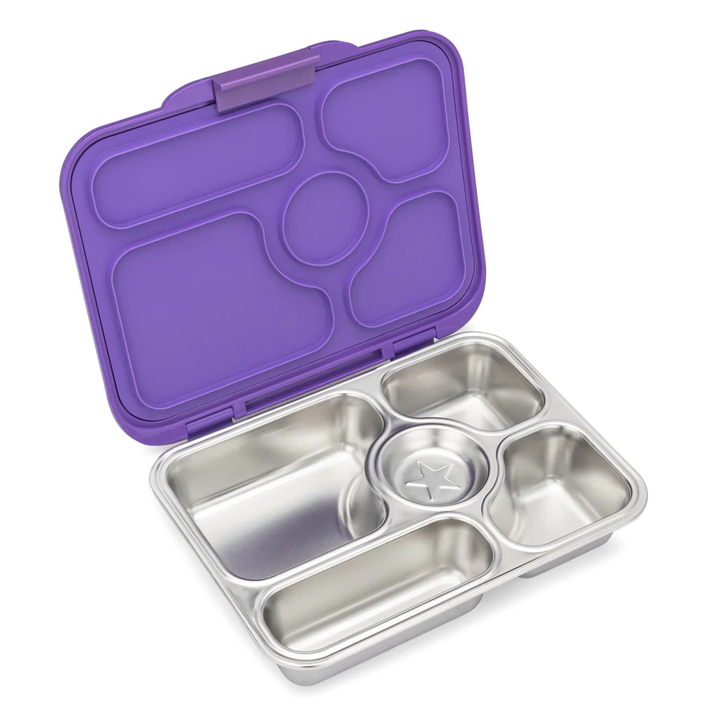 Priešpiečių dėžutė PRESTO 5, 925 ml, 5 skyriai, levandos, Yumbox