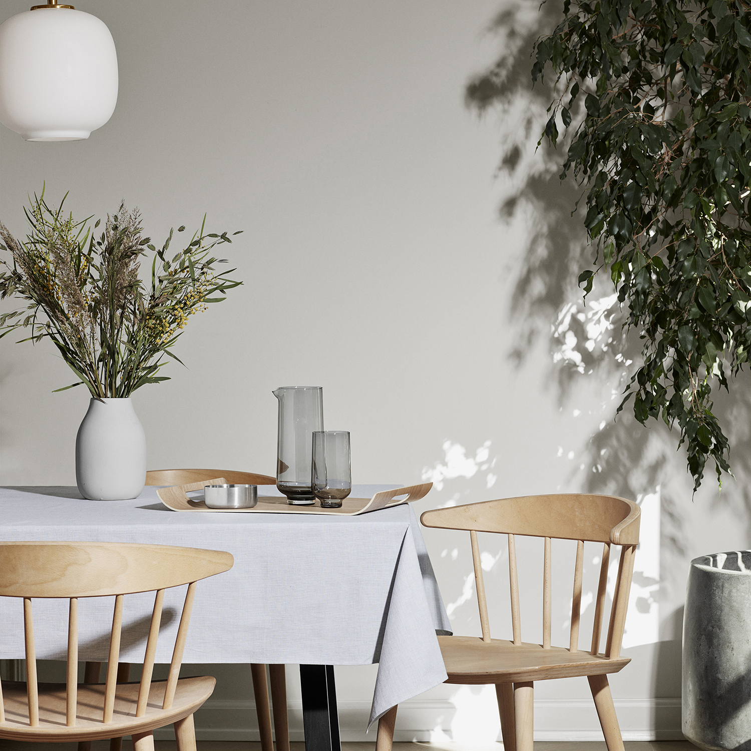 Vandens stiklinė FLOW 2 vnt. rinkinys, 400 ml, dūminis stiklas, Blomus
