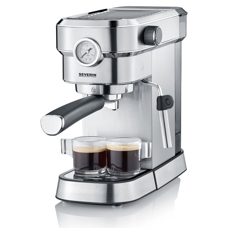 Pusiau automatinis kavos aparatas KA 5995 su baristų priedų rinkiniu, Severin