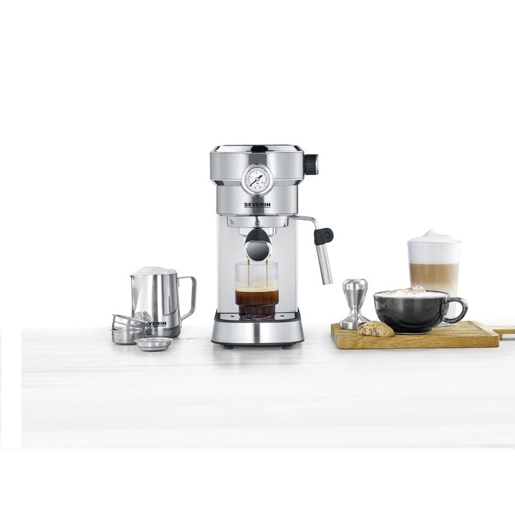 Pusiau automatinis kavos aparatas KA 5995 su baristų priedų rinkiniu, Severin