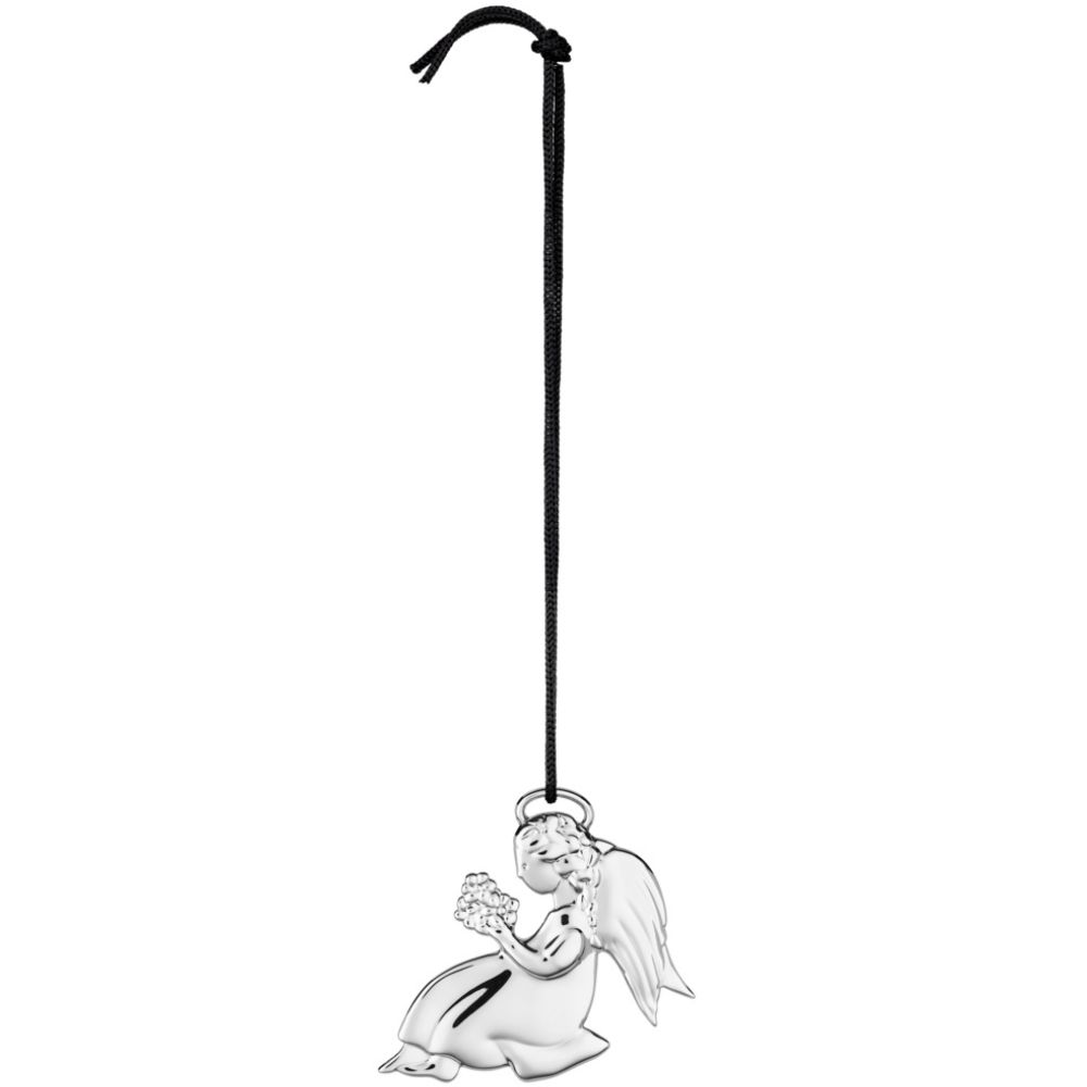 Kalėdinės eglutės dekoracija ANGEL WITH FLOWERS 7,5 cm, pasidabruota, Rosendahl