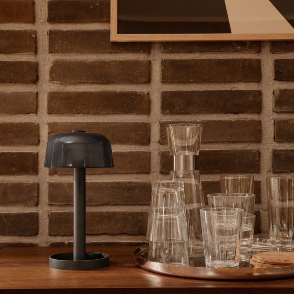 Nešiojamas stalinis šviestuvas SOFT SPOT 24,5 cm, LED, dūminio stiklo, Rosendahl