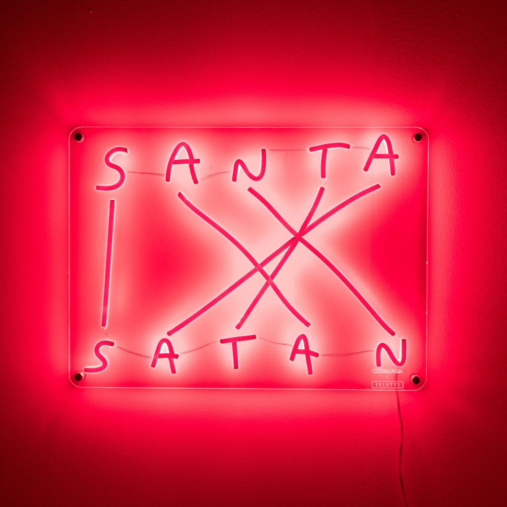 LED sienos dekoracija SANTA-SATAN 52 cm, Seletti