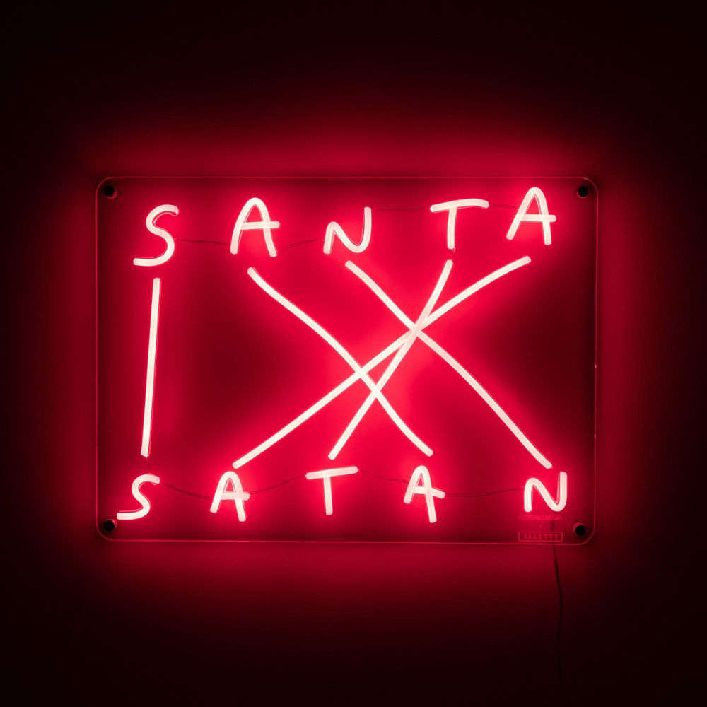 LED sienos dekoracija SANTA-SATAN 52 cm, Seletti