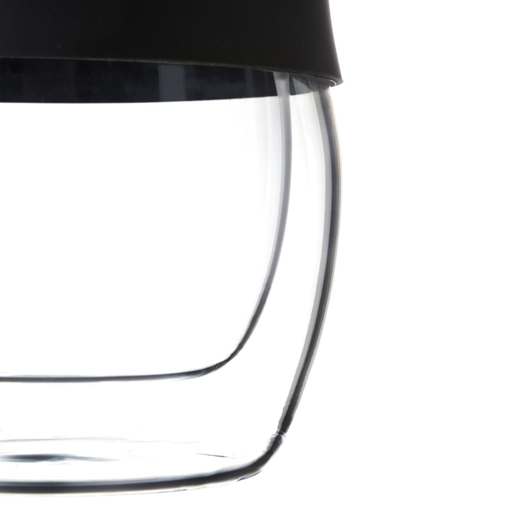 Kelioninis puodelis MINIMA 450 ml, juodos spalvos, stiklas, Viva Scandinavia