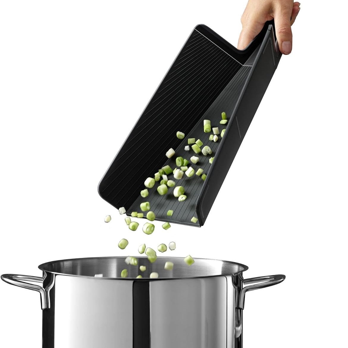 Pjaustymo lentelė CHOP2POT 60205 45 x 26 cm, juodos spalvos, plastikas, Joseph Joseph