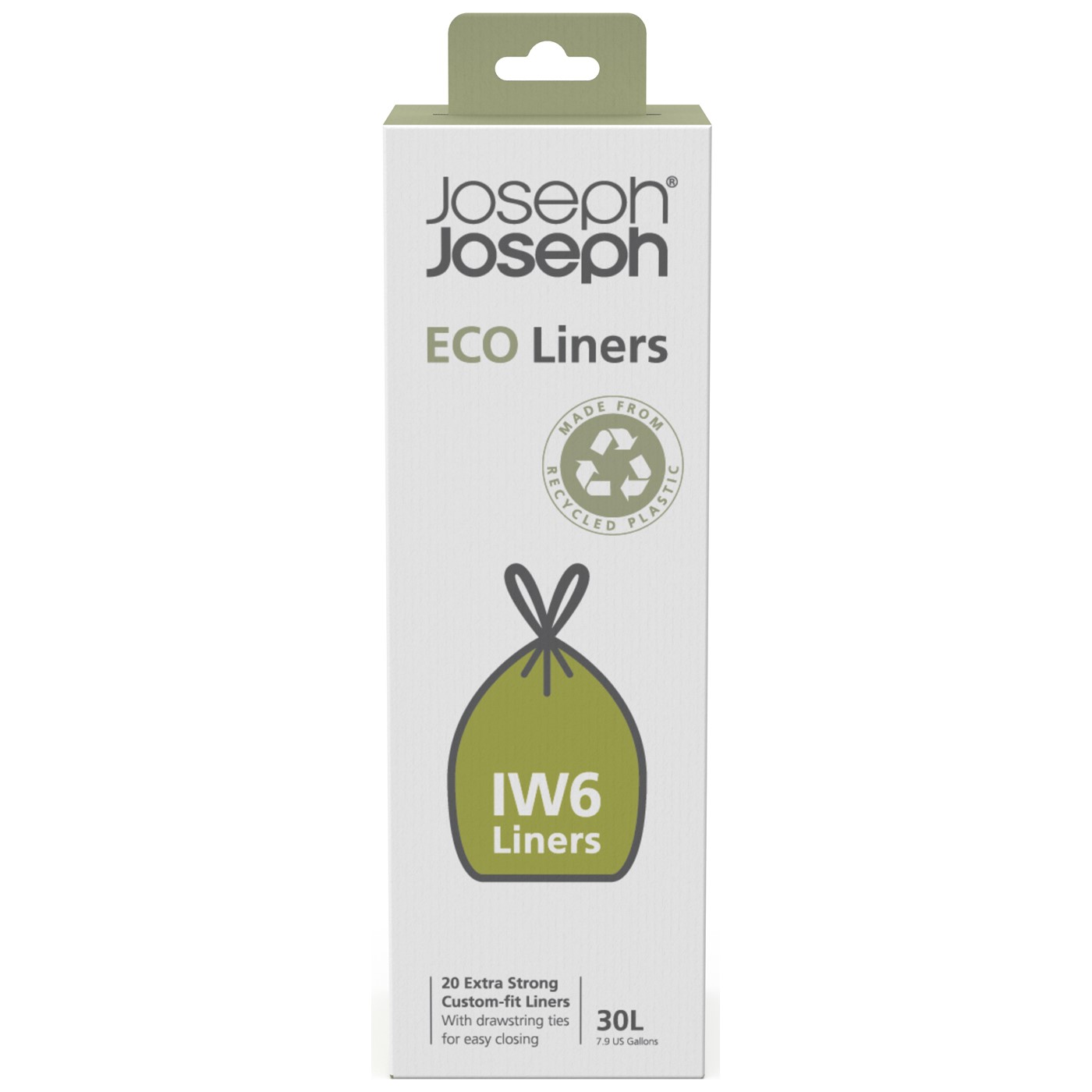 Šiukšlių maišai TOTEM MAX IW6 ECO LINERS 30134 30 l, 20 vnt., ypač stiprūs, Joseph Joseph