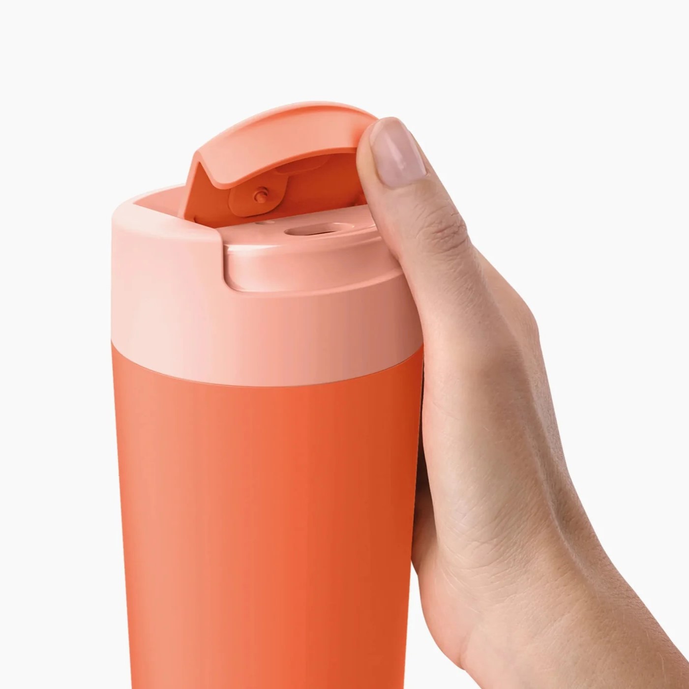 Kelioninis puodelis SIPP 81131 454 ml, koralų spalvos, plastikas, Joseph Joseph