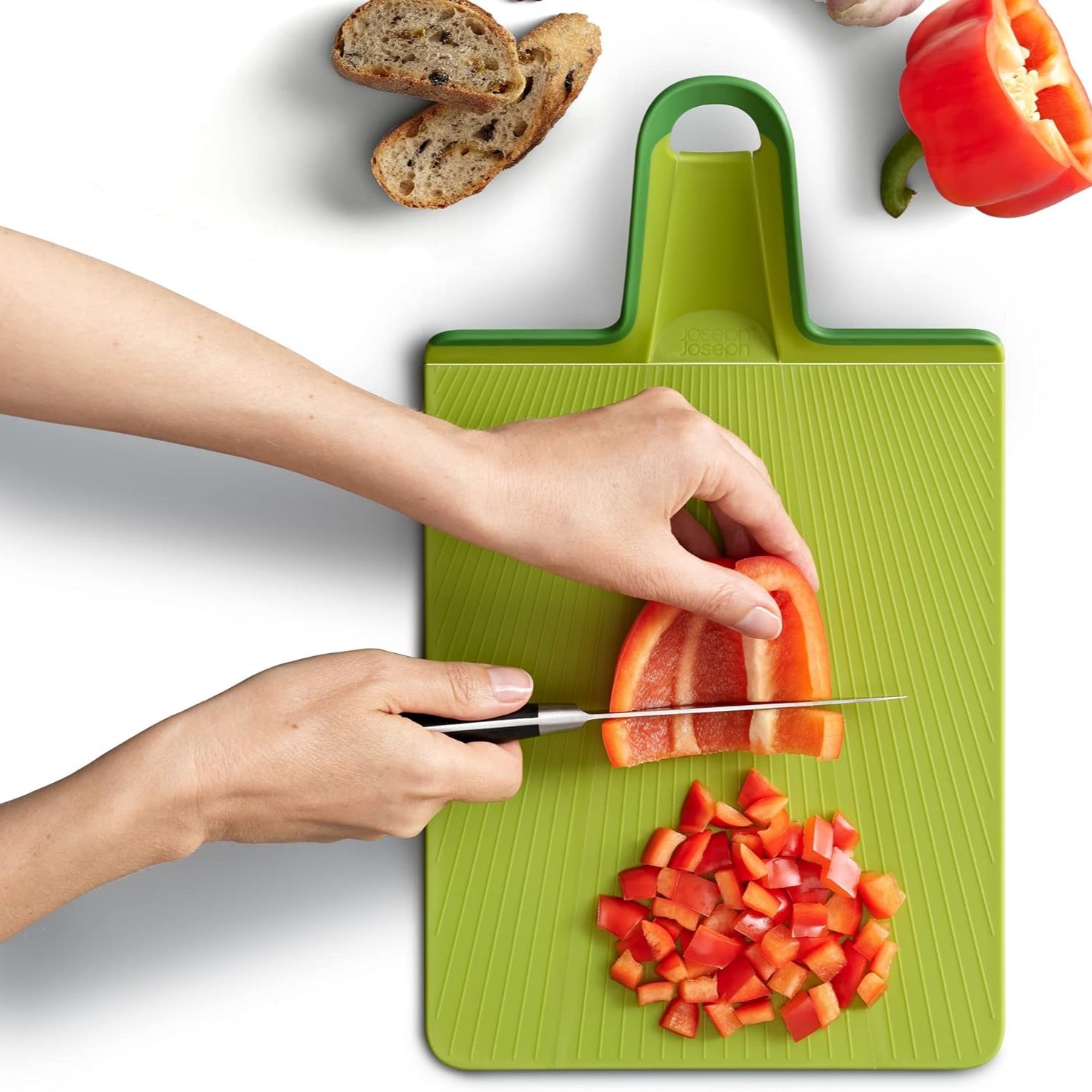 Pjaustymo lentelė CHOP2POT 60204 45 x 26 cm, žalios spalvos, plastikas, Joseph Joseph