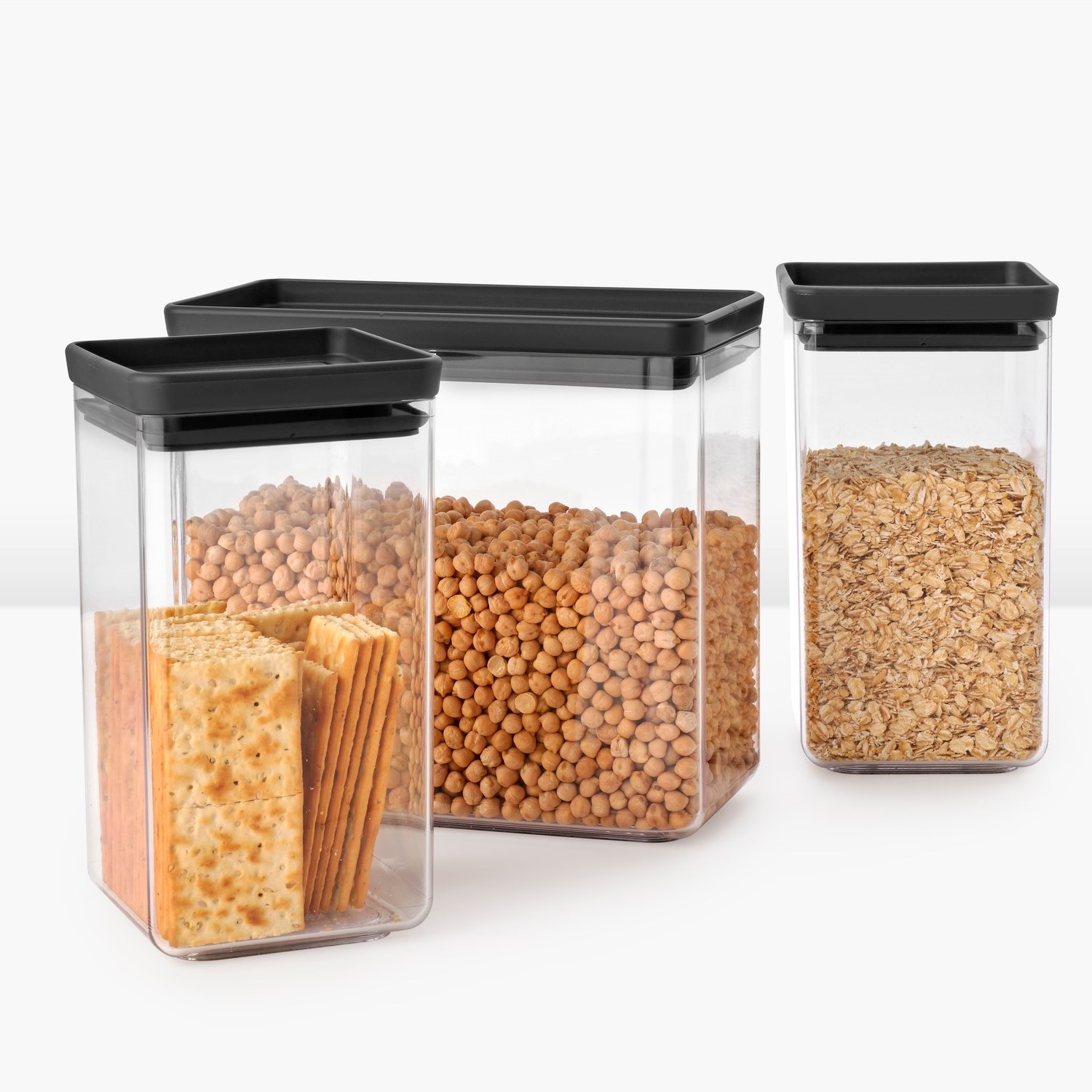 Maisto laikymo indų TASTY PLUS, 3 vnt. rinkinys, tamsiai pilkos spalvos, Brabantia