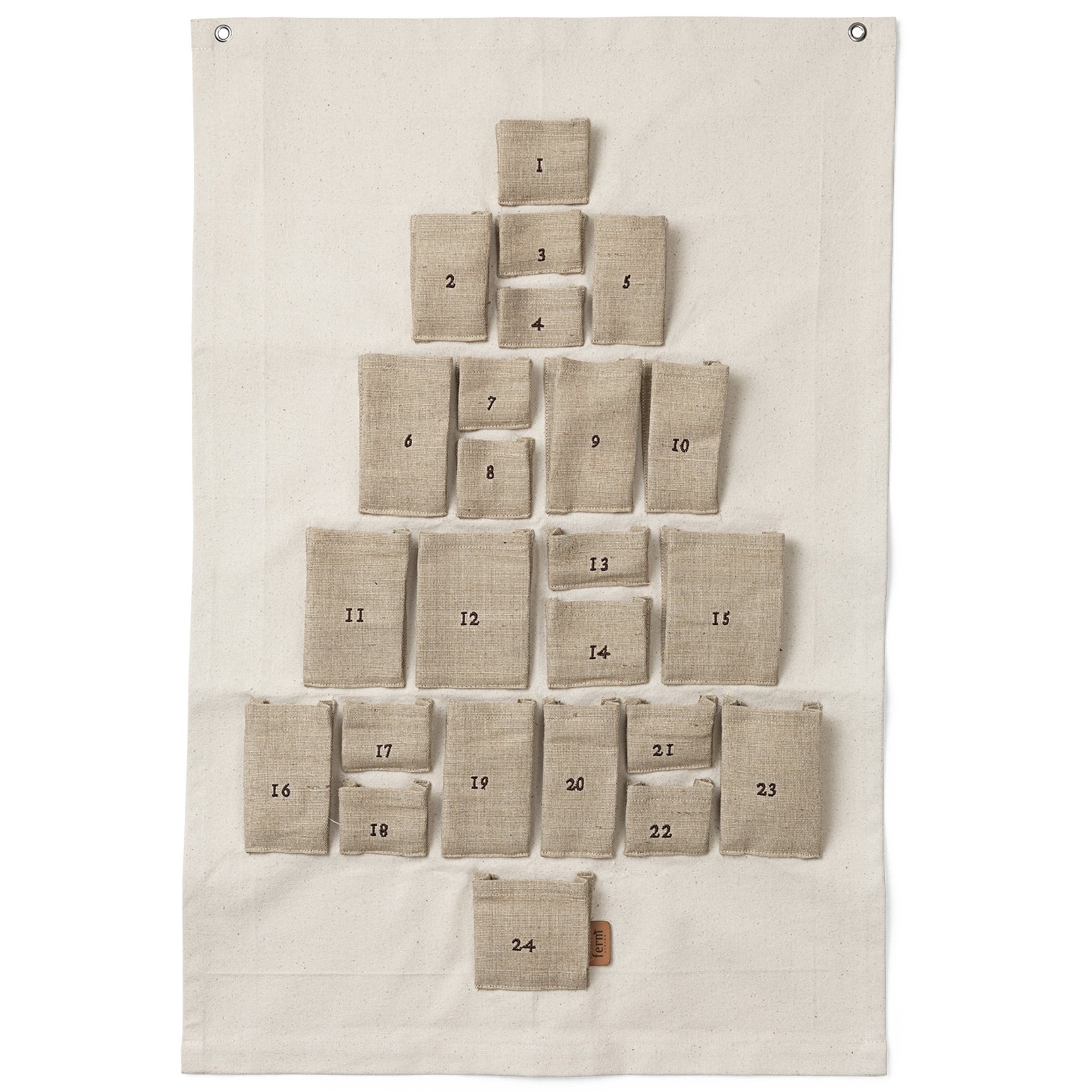 215388 adventni kalendar pine 50 x 69 cm prirodni bavlna ferm living