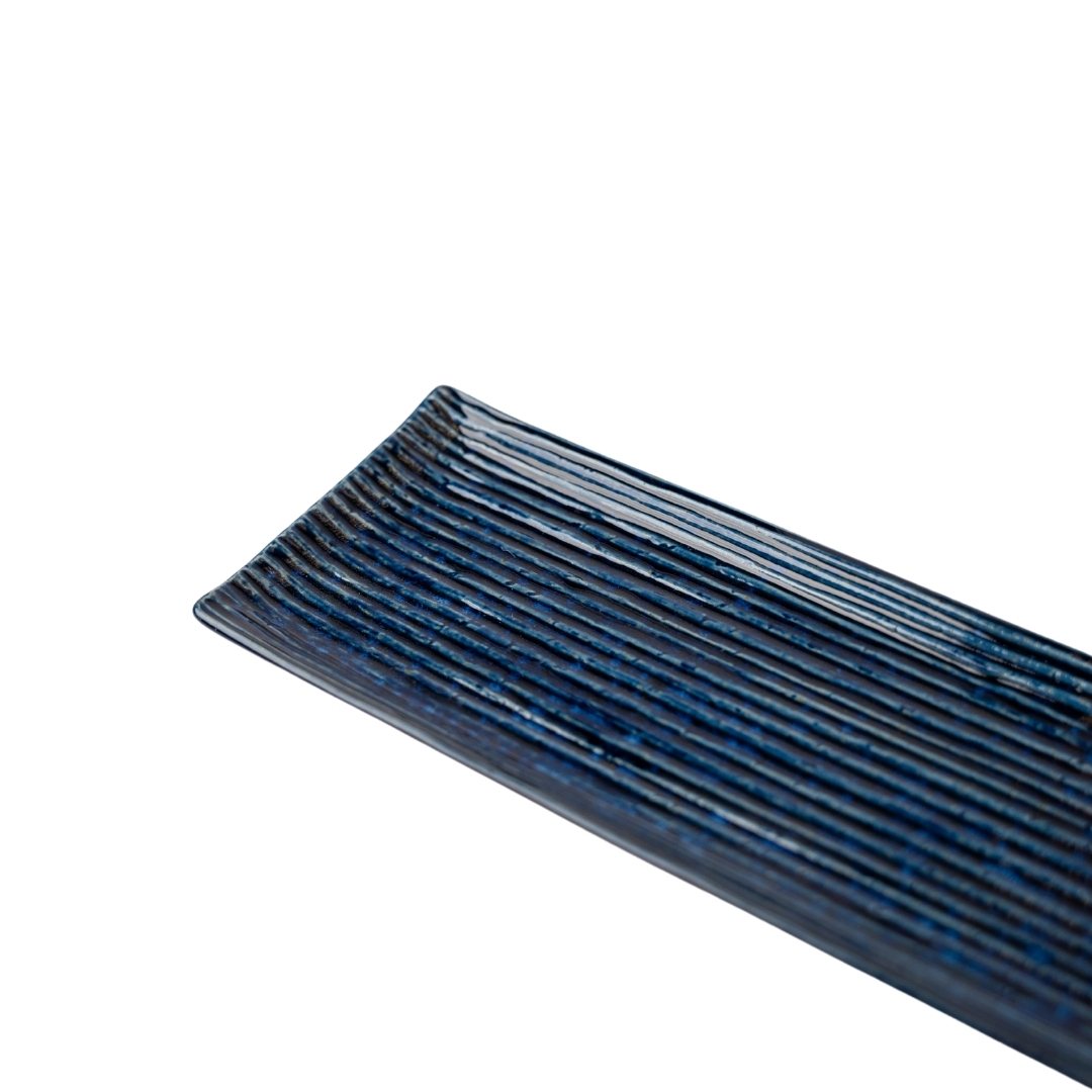 216599 2 servirovaci talir contour 33 x 10 5 cm modra keramika mij