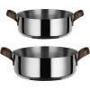 Žemas puodas EDO 24 cm, nerūdijantis plienas, Alessi