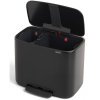 Šiukšliadėžė su pedalu BO 11 + 23 l, matinė juoda, Brabantia
