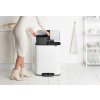 Šiukšliadėžė su pedalu BO 2 x 30 l, balta, Brabantia