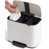 Šiukšliadėžė su pedalu BO 3 x 11 l, balta, Brabantia
