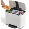 Šiukšliadėžė su pedalu BO 3 x 11 l, balta, Brabantia