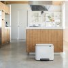 Šiukšliadėžė su pedalu BO 11 + 23 l, balta, Brabantia