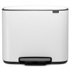 Šiukšliadėžė su pedalu BO 11 + 23 l, balta, Brabantia