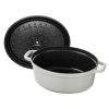 Žemas puodas COCOTTE 27 cm, baltos spalvos, ketaus, Staub