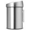 Sensorinė šiukšliadėžė TOUCH BIN 3 l, matinis plienas, Brabantia