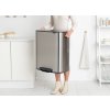 Šiukšliadėžė su pedalu BO 2 x 30 l, matinis plienas, Brabantia
