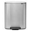 Šiukšliadėžė su pedalu BO 2 x 30 l, matinis plienas, Brabantia