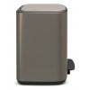 Šiukšliadėžė su pedalu BO 3 x 11 l, platina, Brabantia