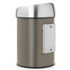 Sensorinė šiukšliadėžė TOUCH BIN 3 l, platina, Brabantia
