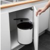 Įmontuojama šiukšliadėžė 15 l, balta, Brabantia