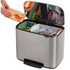Šiukšliadėžė su pedalu BO 11 + 23 l, matinis plienas, Brabantia