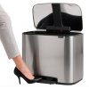 Šiukšliadėžė su pedalu BO 11 + 23 l, matinis plienas, Brabantia