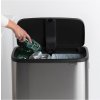 Sensorinė šiukšliadėžė BO 2 x 30 l, matinis plienas, Brabantia