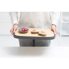 Duoninė su pjaustymo lentele 39,5 cm, pilka, Brabantia