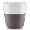 Espresso puodelis 80 ml, 2 vnt. rinkinys, padengtas silikonu, pilkos spalvos, Eva Solo