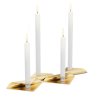 Pietų žvakės laikiklis SQUARE CANDLE, 4 vnt. rinkinys, aukso spalvos, Höfats
