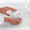 Skysto muilo dozatorius MINDSET 200 ml, mineralinės baltos spalvos, plienas ir stiklas, Brabantia