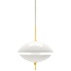 Kabantis šviestuvas CLAM 44 cm, baltas/žalvaris, Fritz Hansen