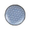Negili lėkštė HERRINGBONE INDIGO IKAT 23 cm, mėlynos spalvos, MIJ