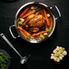 Žemas puodas ORIGINAL PROFI 24 cm, sidabro spalvos, nerūdijantis plienas, Fissler